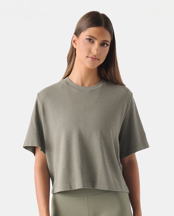 legends Milo Cropped Tee Fern
