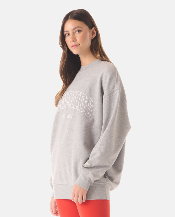 Legends Saylor Oversized Crew Heather Gray