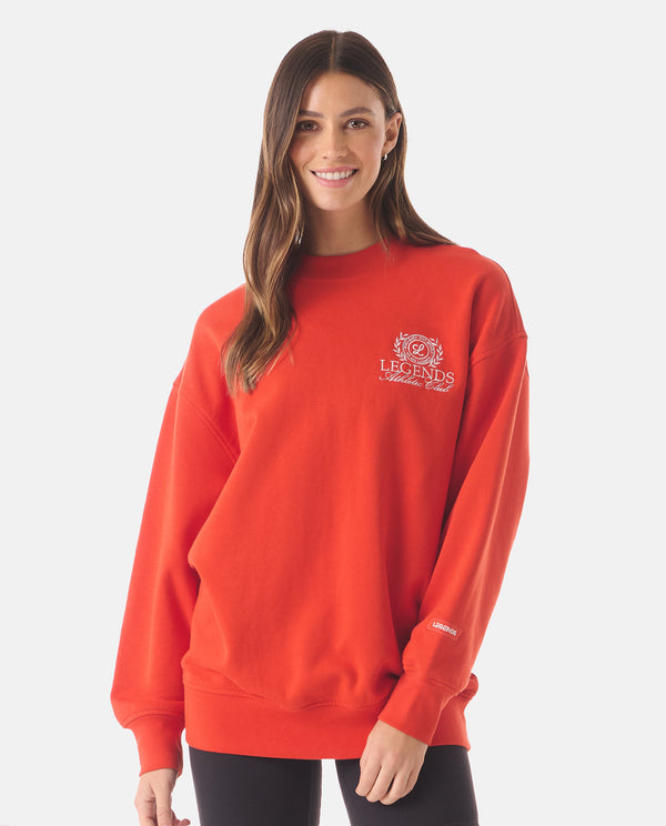 legends Saylor Oversized Crew Poppy