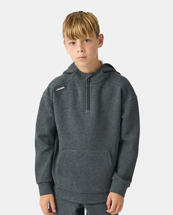 legends Little Legends Hawthorne Tech Quarter Zip Black Heather