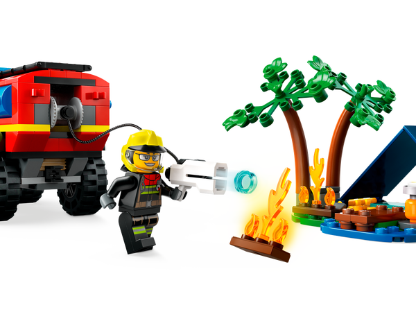 Lego 4x4 Fire Truck With Rescue Boat