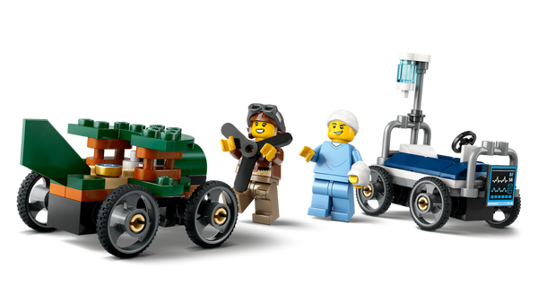 Lego Airplane Vs. Hospital Bed Race Car Pack