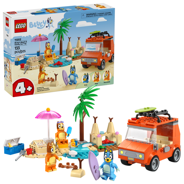 Lego Bluey's Beach & Family Car Trip