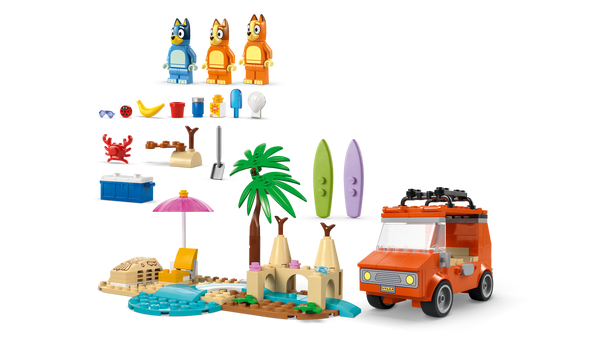 Lego Bluey's Beach & Family Car Trip