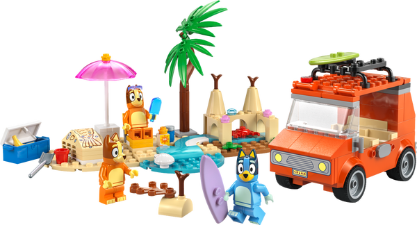 lego Bluey's Beach & Family Car Trip