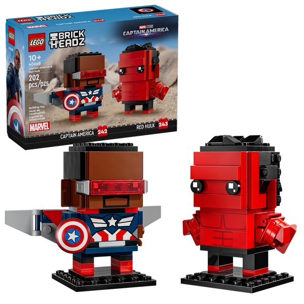 Lego Captain America & Red Hulk Figures