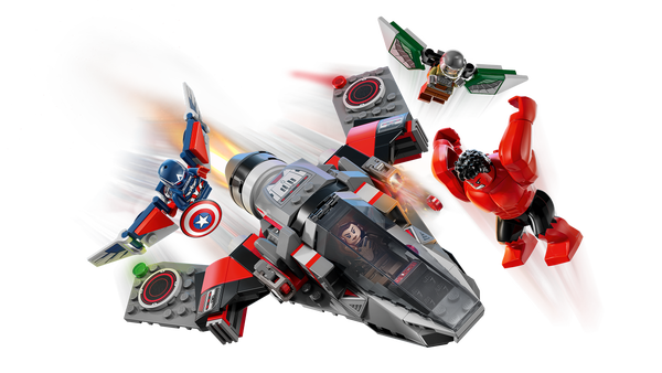 Lego Captain America Vs. Red Hulk Battle