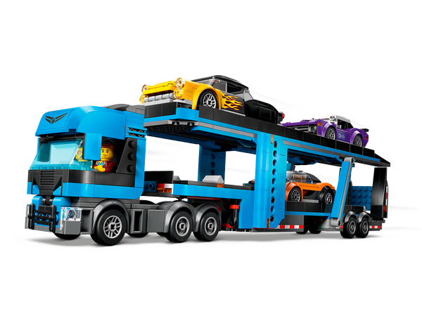 Lego Car Transporter Truck With Sports Cars