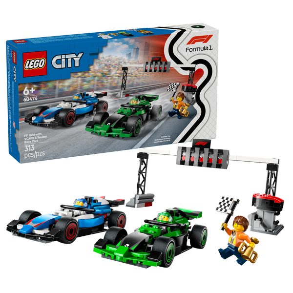 Lego F1® Grid With VCARB & Sauber Race Cars