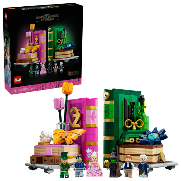 Lego Glinda & Elphaba Bookends