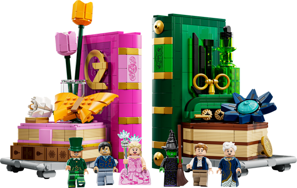 lego Glinda & Elphaba Bookends