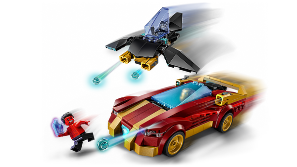 Lego Iron Man Car & Black Panther Vs. Red Hulk