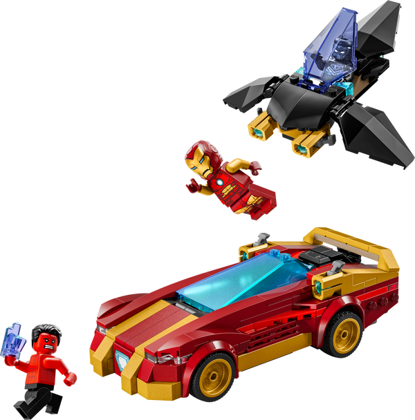 lego Iron Man Car & Black Panther vs. Red Hulk