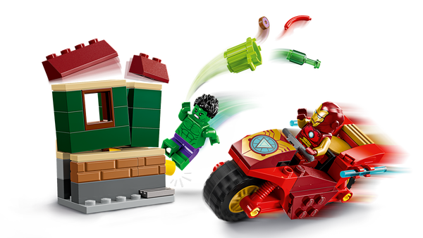 Lego Iron Man With Bike And The Hulk