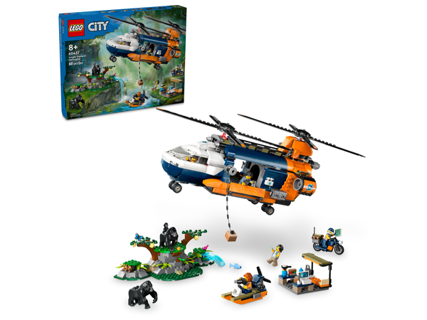 Lego Jungle Explorer Helicopter At Base Camp