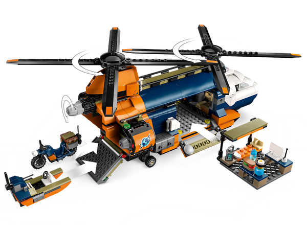 Lego Jungle Explorer Helicopter At Base Camp