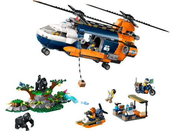lego Jungle Explorer Helicopter at Base Camp