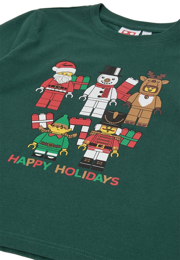 Lego Kids Christmas Long Sleeve T-Shirt - Dark Green