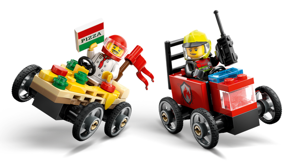 Lego Pizza Vs. Fire Truck Race Car Pack