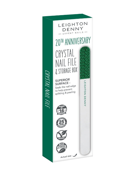 Leighton Denny 20th Anniversary Small Crystal Nail File (135mm) & Storage Box