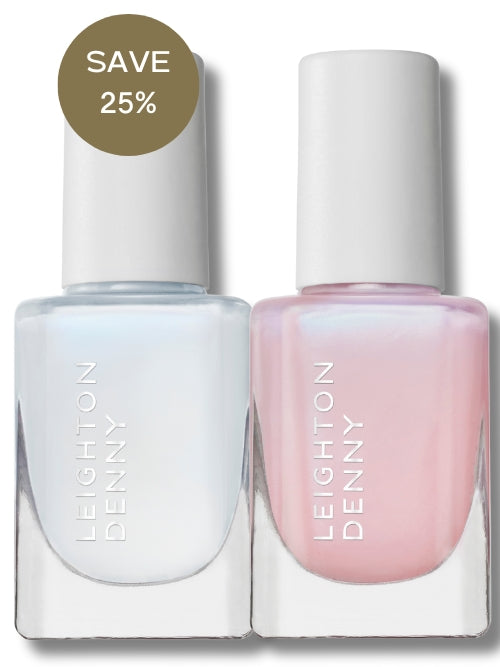 leighton denny Nail Illuminator Duo SPECIAL VALUE | nail polish & brightening treatment base coat