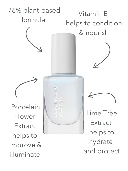 Leighton Denny Nail Illuminator Milky White | Nail Polish & Brightening Treatment Base Coat