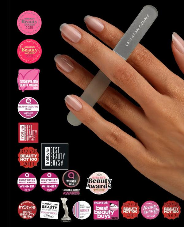 Leighton Denny Travel Crystal Nail File (90mm) & Eco Case