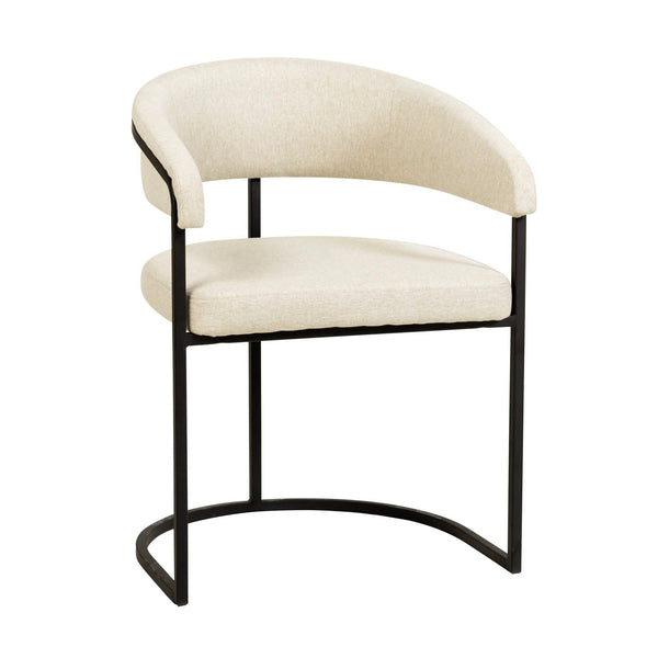 leisure mod Aero Modern Upholstered Dining Chair with Padded Seat and Powder-Coated Iron Frame