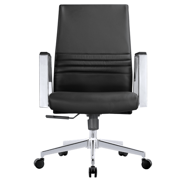 Leisure Mod Aleen Leather Office Chair With Adjustable Height Tilt And 360 Degree Swivel