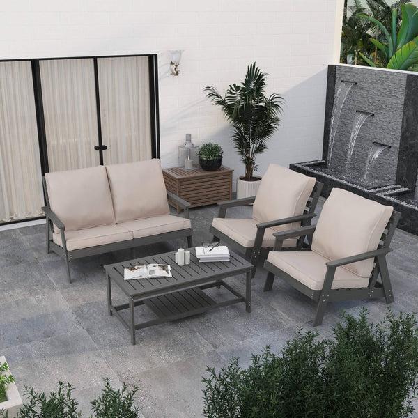 Leisure Mod Alpine Lounge Arm Chair With Removable Cushions In Polyester And High-Impact Polystyrene Frame