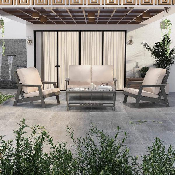 Leisure Mod Alpine Lounge Arm Chair With Removable Cushions In Polyester And High-Impact Polystyrene Frame