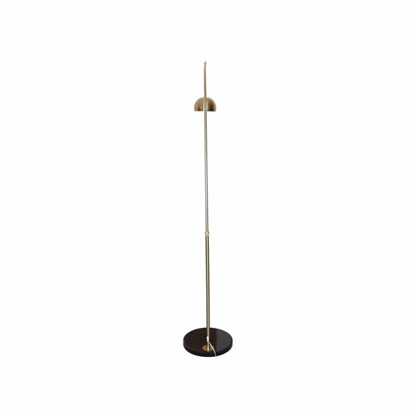 Leisure Mod Arco Modern 76" Arched Floor Lamp: Black Marble Base & Metal Dome Shade