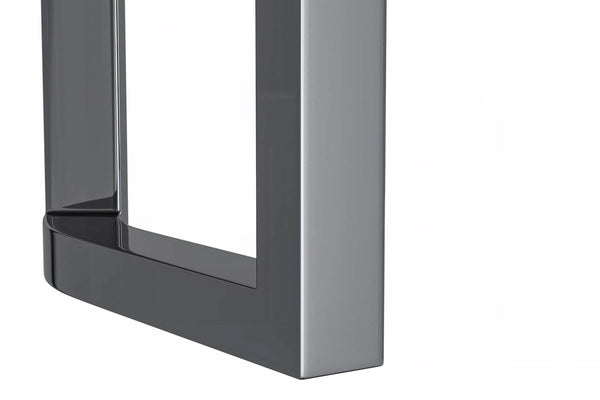 Leisure Mod Astra Rectangular Dining Table With Stone/Glass Tabletop And Stainless-Steel Base