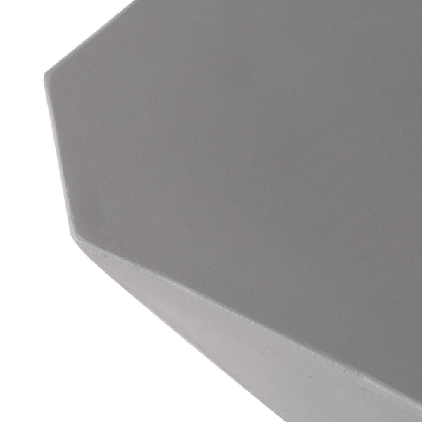 Leisure Mod Azure Side Table Round Fiberstone Accent Table