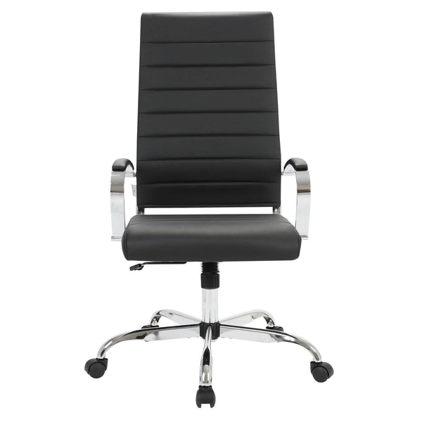 Leisure Mod Benmar High-Back Leather Adjustable Office Conference Chair