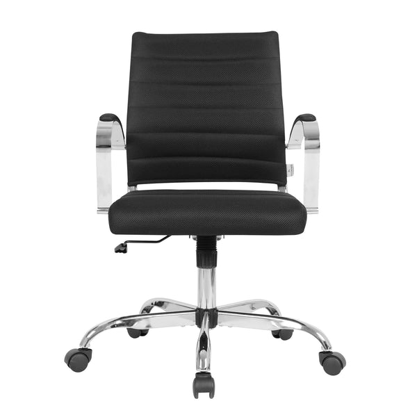 Leisure Mod Benmar Mid-Back Mesh Adjustable Office Conference Chair