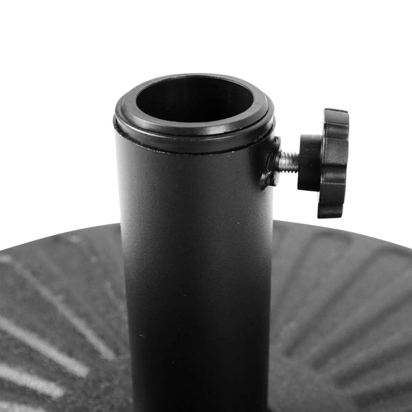 Leisure Mod Bovilar Modern Outdoor Patio 20" Round Fillable Free Standing Umbrella Base