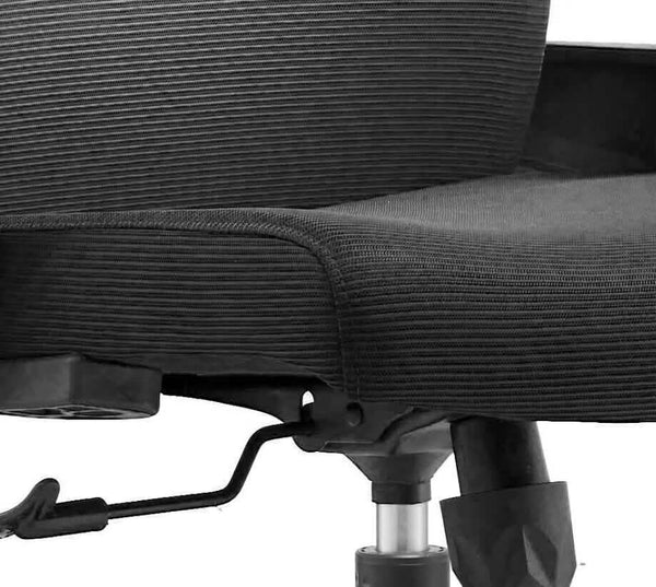 Leisure Mod Brio Mid-Back Adjustable Office Chair Upholstered In Cotton