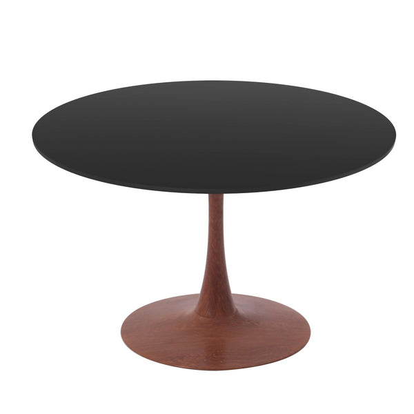 Leisure Mod Bristol 35"/36"/40" Round Dining Table Wood Transfer Cherry/Natural/Walnut Base With MDF Table Top