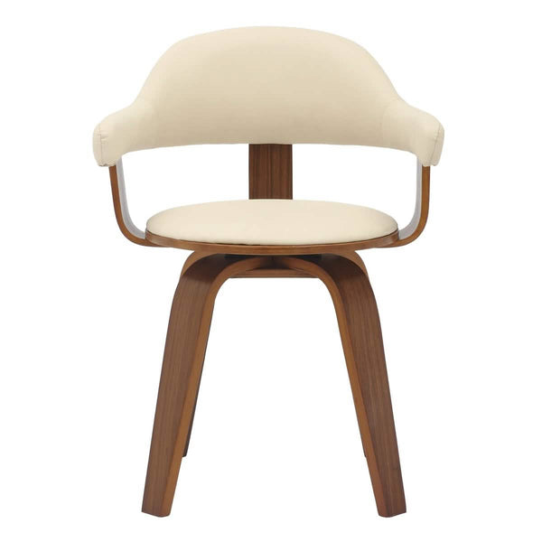 Leisure Mod Brivo Modern Wooden Dining Chair With Walnut Color Frame