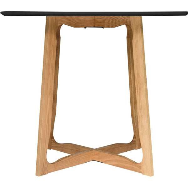 Leisure Mod Cedar Square Dining Table With MDF Tabletop And X Shaped Oak Wood Base