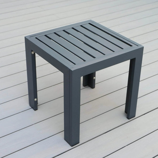 Leisure Mod Chelsea Modern Aluminum Patio Side Table