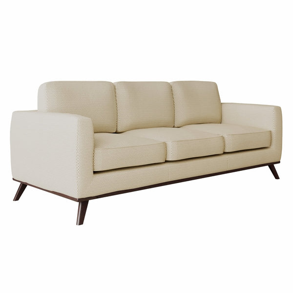 leisure mod Chester 3-Seater Leather/Mesh Full Size Sofa in Birch Wood Base leisure mod Chester 3-Seater Leather/Mesh Full Size Sofa in Birch Wood Base