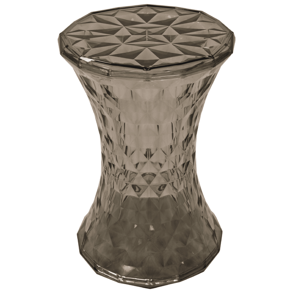 Leisure Mod Clio Plastic Side Table With A Diamond Shape Design