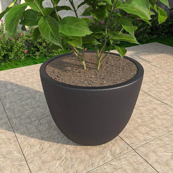 Leisure Mod Dahlia Modern Fiberstone And MgO Clay Planter Pot For Indoor And Outdoor