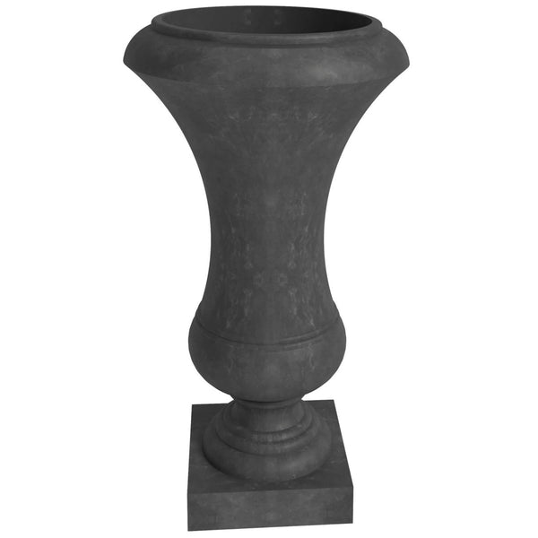 Leisure Mod Daisy Fiberstone And Clay Urn Planter With Drainage Holes For Indoor And Outdoor