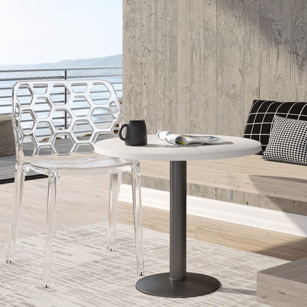 Leisure Mod Dynamic Modern Honeycomb Design Dining Side Chair