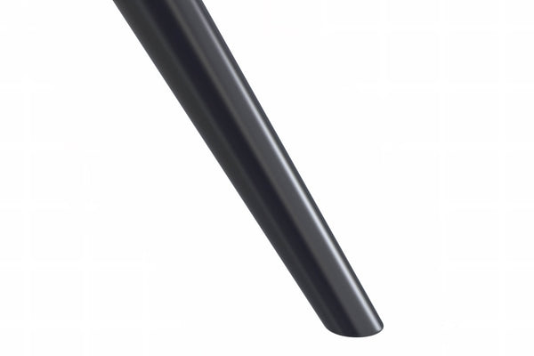 Leisure Mod Elega Rectangular Dining Table With Sintered Stone/Glass Rectangular Top And Black Stainless Steel Base