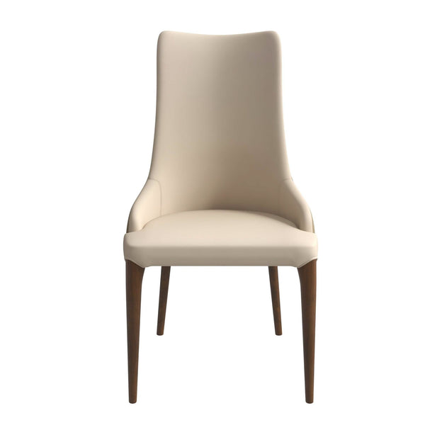 Leisure Mod Elm Dining Chair With A Leather/Velvet Seat And A Two-Tone Color Design Backrest In Ash Wood