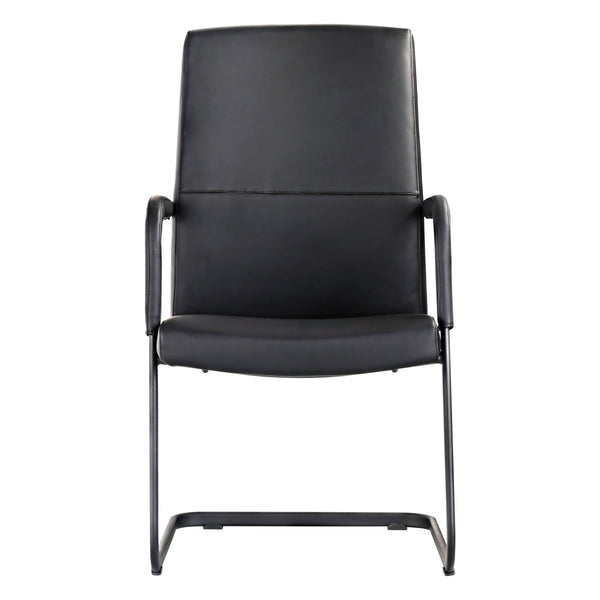Leisure Mod Evander Leather Office Chair With Aluminum Frame